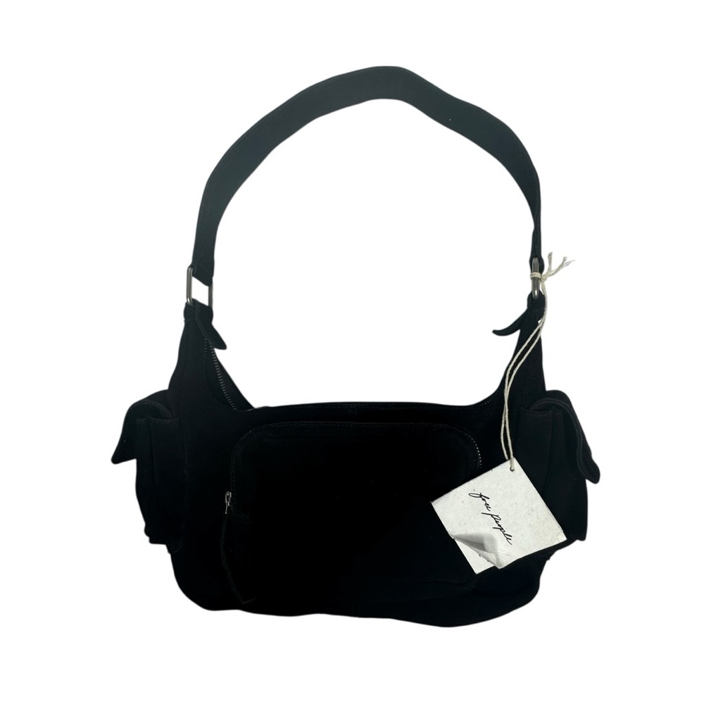 NWT Free People Siren Suede Shoulder Bag in Black - Picture 7 of 16